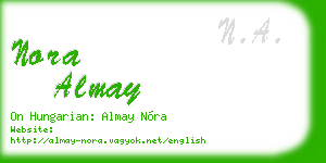 nora almay business card
